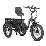 JOBOBIKE Triker Fatbike E-Dreirad in Schwarz