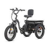 JOBOBIKE Triker mit breiten Fatbike-Reifen in Schwarz