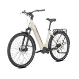 Luxe – Beige City-E-Bike mit leistungsstarkem Mittelmotor