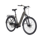Luxe – black olive City-E-Bike mit effizientem Mittelmotor