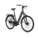 Luxe – Schwarzes Olivgrün City-E-Bike mit effizientem Mittelmotor