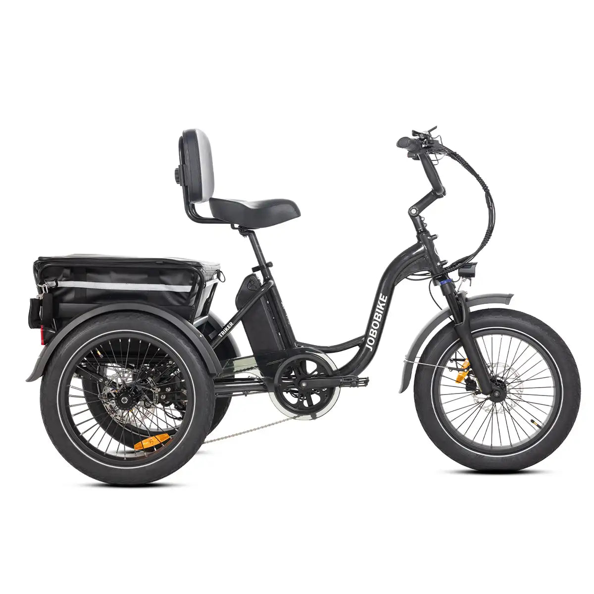 Schwarzes JOBOBIKE Triker E-Dreirad für den Alltag